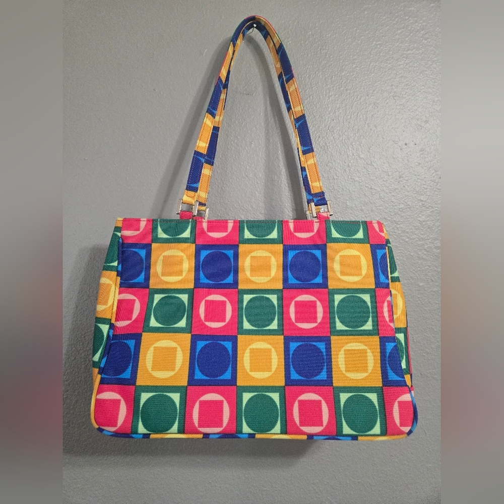 Vintage 90's Geometric Shapes Shoulder Bag